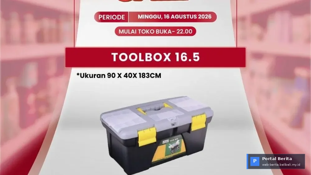 Transmart Full Day Sale 16 Agustus 2026: Borong Perlengkapan Rumah Tangga & Toolset Hanya Rp 87 Ribu!